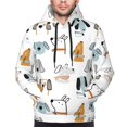 thumbnail image 2 of Bingfone Puppy Men's Drawstring Hoodie Long Sleeve Pocket Sweatshirts-Small, 2 of 6