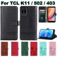 thumbnail image 2 of For 褔械褏芯谢 TCL K11 T432W Case Wallet Leather Cover For TCL 502 Phone Coque For Carcasa TCL 403 T431A T431D T431E T431Q T431U Etui MGH Red For TCL 502, 2 of 6