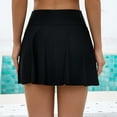 thumbnail image 7 of Sociala Women's High Waist Pleated Swim Skirts Built-in Briefs Tankini Bikini Swim Bottoms, 7 of 7