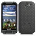thumbnail image 2 of Nakedcellphone Compatible with Case Kyocera Duraforce Pro 2, Black Tread Slim Ribbed Hard Shell Cover with Kickstand, 2 of 7