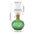 thumbnail image 3 of Vintage Oil Lamp, Clear Glass Vintage Oil Lamp, Transparent Kerosene Candle Lighting Holder, retro decorative lantern for home farmhouse dining room bedroom rustic space and emergency illumination, 3 of 8