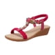 thumbnail image 1 of Amzcrzy Zapatos de mujer,Zapatos de mujer,Zapatillas de mujer, Sandalias romanas con tacón bajo y diseño de boca de pez para mujer, estilo bohemio, informales, con diamantes de imitación Sandalias Mu, 1 of 9