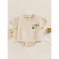 thumbnail image 2 of TheFound 0-24M Baby Girls Summer Casual Romper Short Sleeve Letter Print Loose Fit Romper, 2 of 9