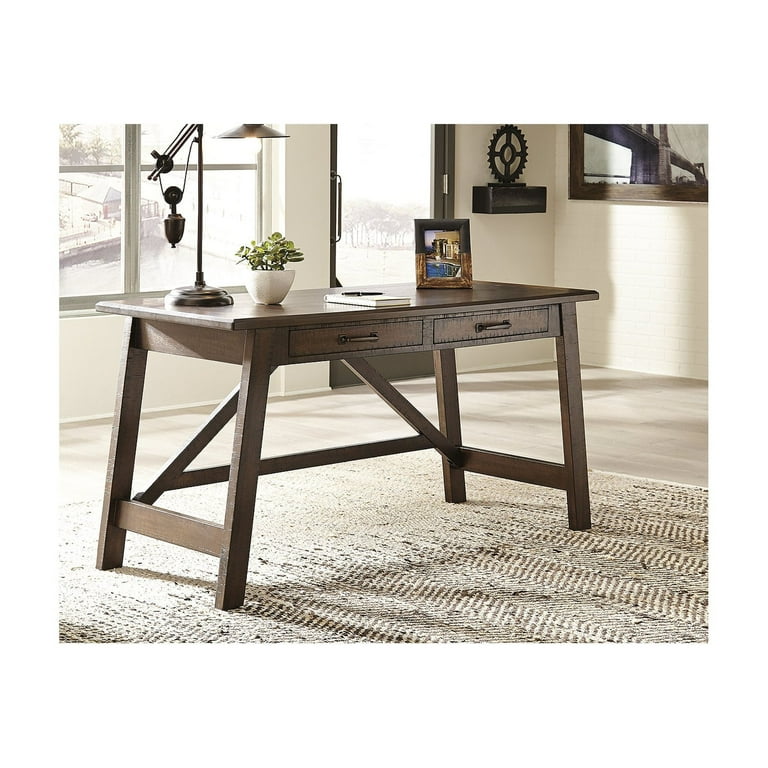 Signature Design by Ashley Baldridge 2 Drawer Home Office Desk Rustic Brown