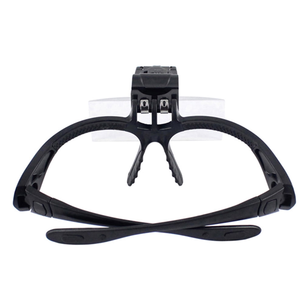 5 Lens 1.0X3.5X Bracket Headband Magnifier Loupe Glasses with 2 LED