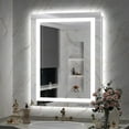 thumbnail image 1 of LED Mirror for Bathroom x Backlit + Front Lighted Bathroom Mirror with Lights HighDensity Double Light Strips Colors ShatterProof Fog and Brightness Memory, 1 of 8