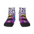 thumbnail image 1 of Zufioo Chaussettes Adultes 30cm Imprimé Créatures Souriantes, Chaussettes Droites Contrastées - Évacuation de l'Humidité, Haute Élasticité, Unisexe, 1 of 7