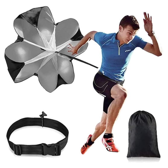 DIYMAG 56inch Running Speed Training, Speed Chute Resistance Parachute, 56" Parachute with Adjustable Strap