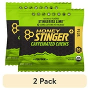 (2 pack) Honey Stinger Organic Caffeinated Energy Chews, Stingerita Lime, 1.8 oz, 1 count