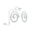 thumbnail image 4 of Bling Jewelry Womens   Tribal Swirl Hammered Spiral Earrings Sterling Silver, 4 of 5