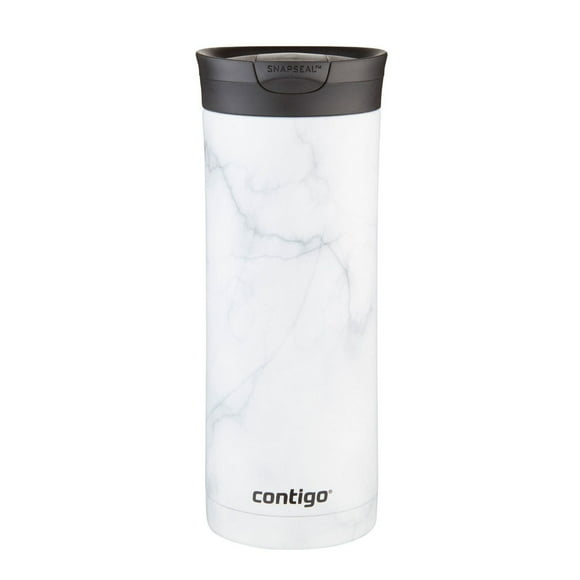 Contigo Huron 2.0 Couture Stainless Steel Travel Tumbler, White Marble, 20 oz (591 mL)