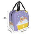 thumbnail image 2 of Pofeuu Corgi Washing in Bathtub Print Lunch Bag Lunch Box Large Capacity Insulated Lunch Bag for Adult, Leakproof Reusable Lunch Tote Bags for Work, 2 of 5