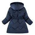 thumbnail image 3 of 5-16Y Girls Winter Warm Jacket Long Puffer Jackets Coat Kids Teens Water Resistant Parka Thicken Warm Coats Outerwear with Hood, 3 of 4