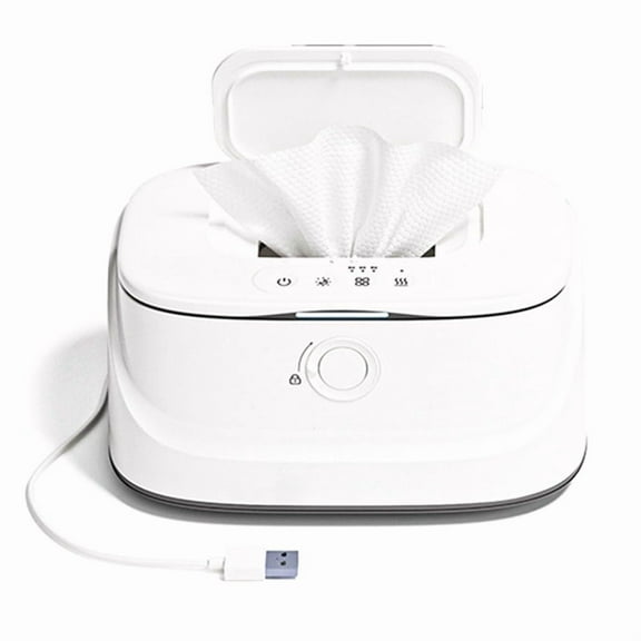 Portable Baby Wipes Warmer with USB Interface,3 Adjustable Gears, Night Light,Car-Friendly Thermostatic Wet Wipe Heater