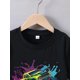 thumbnail image 3 of Boys' Summer Short Sleeve T-Shirt with Vibrant Monster Truck Print – Navy Blue Casual Round Neck Tee, Lightweight Polyester Blend for Youngsters, 3 of 6