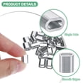 thumbnail image 2 of Uxcell Lot de 50 Manchons en Boucle d'Aluminium, 2.5mm 3/32 Barillet Rond Simple, 2 of 2