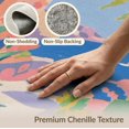 thumbnail image 6 of ODIKA 8'x10' Vibrant Coastal Hues Garden Vista Washable Area Rug Lush Foliage and Seascape Motif Design for Dining Room, Large Office, Lounge, Non-Slip Chair-Friendly Mat, 6 of 7