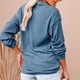 thumbnail image 4 of Camiseta de manga larga con cuello en V para mujer, informal, a rayas, para colgar Fridja hj4026, 4 of 7