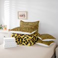 thumbnail image 6 of Manfei Brown Cheetah Print Bedding Comforter Set, Wild Animal Theme Full Bedding Set, Ombre Leopard Print Fitted Sheet Flat Sheet, Ultra Soft Home Decor Reversible 7 Pieces, 6 of 8