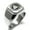 Silver, variant on Stainless Steel Triskelion Triple Horn of Odin Viking Engraved Square Flat Top Biker Style Polished Signet Ring