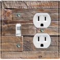 thumbnail image 1 of Metal Light Switch Plate Outlet Cover Image of Wood Block Wallpaper WOD006, 1 of 13