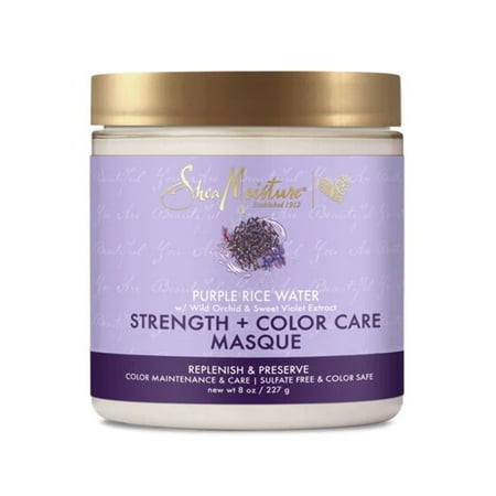 SheaMoisture Purple Rice Water, Strength + Color Care Masque, 8 oz (227 g)