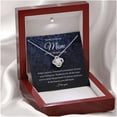 thumbnail image 3 of Love Knot Mother Of The Groom Gift From Son To Mom Wedding Gift From Son Wedding Gift From Groom To Mom Necklace Wedding Gift From The Groom, Necklaces with Meaningful Messages Card Inside, 3 of 6