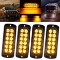 thumbnail image 2 of 4 luces LED de advertencia intermitentes delanteras para coche, camión, luz estroboscópica amarilla de 12/24 V, 2 of 5