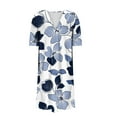 thumbnail image 5 of Summer Dresses for Women Plus Size Floral Print Short Sleeve V Neck Loose Midi Dress for Summer Vacation Beach Daily Casual Dress, 5 of 5