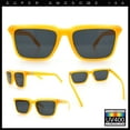 thumbnail image 3 of Womens Hipster Narrow Rectangle Horn Rim Plastic Bevel Rim Sunglasses Orange - Black, 3 of 8