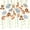 Grey Brown Orange, variant on 48 Pcs Red Heart Hanging Decor Set with Diamond, Disco Ball, Dartboard & XOXO Designs – Romantic Swirl Streamers for Valentine's Party, Anniversary, Holiday Celebration
