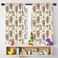 thumbnail image 5 of Blackout Kids Curtains,Beige Highland Cow Bucket Boot Flower Pattern Childrens Insulated Curtains Set Of 2,Bedroom Essentials,Toddler Room Decor 42"x54", 5 of 5