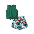 thumbnail image 1 of Conjunto de ropa PATPAT para niñas de verano, tallas 9-10, color verde, 1 of 7