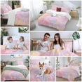 thumbnail image 5 of 3 Piece Rainbow Color Duvet Cover Set Twin Size, Microfiber Comforter/Quilt Cover with Corner Ties and 2 Pillowcases, Fantasy Colorful Ombre Swirl All Season Soft Bedding with Zipper Closure, 5 of 8