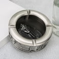 thumbnail image 3 of Cenicero Aleación de zinc Retro Patrón de faraón egipcio Decoración de sala de estar Regalo artesanal Estaño antiguo, 3 of 9