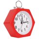 thumbnail image 2 of Reloj despertador silencioso con pilas, caja de metal decorativa, reloj pequeño de escritorio para mesita de noche, color rojo, 2 of 5