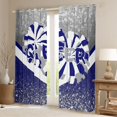 thumbnail image 2 of jejeloiu Cheerleader Blackout Curtains Set of 2 (52x84 Each),Blue Sequin Print Window Curtains,Girls Gymnastic Sports Curtains and Drapes For Kids,Microfiber Bedroom Decor, 2 of 6