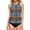 Blue-brown, variant on Iauyy High Elasticity Women's Tankini Top- Removable Straps&Cups- Black Dot Pattern Design for Beach Pool Partie XL