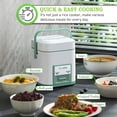 thumbnail image 6 of TLOG 5 Cup (Cooked) Mini Rice Cooker 1.2L Portable with Steam Tray Green, 6 of 7