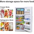 thumbnail image 2 of Techomey 18 Cu ft Refrigerator Top Freezer Thermostat Reversible Door Apartment Size Stainless Steel, 2 of 8
