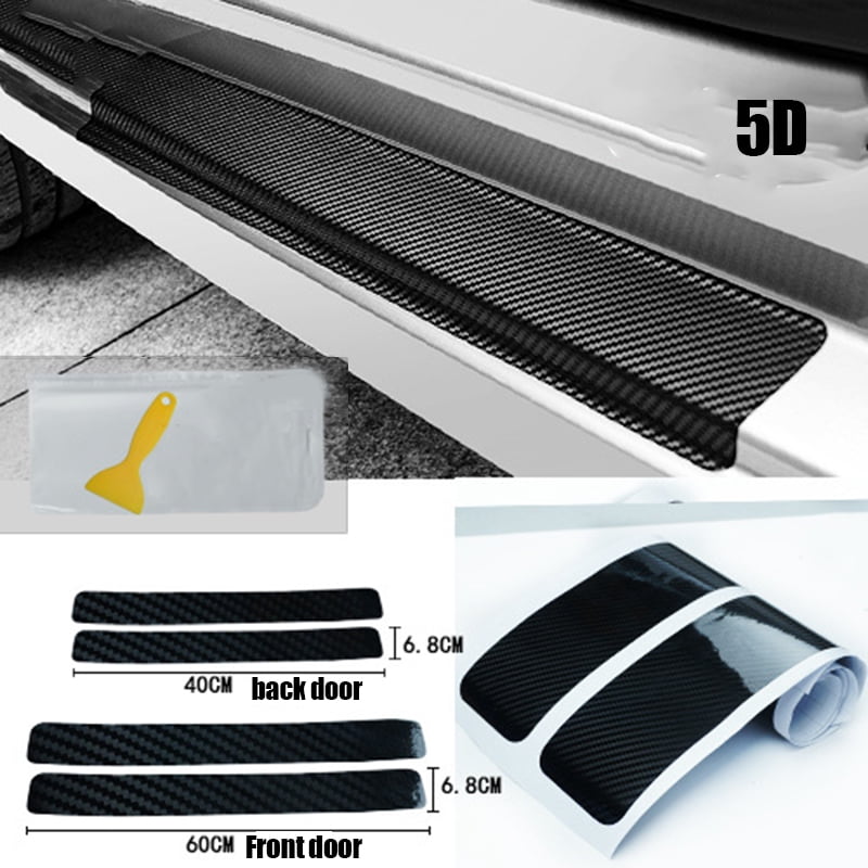 Carbon Car Door Sills Stickers Universal Car Door Edge Entry Guards
