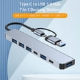 thumbnail image 3 of Mecanografíe C a la estación de acoplamiento in-1 del eje 7 del USB 3.0 con USB 3.0 Port/USB2.0 Ports/5W PD/USB-C, 3 of 8