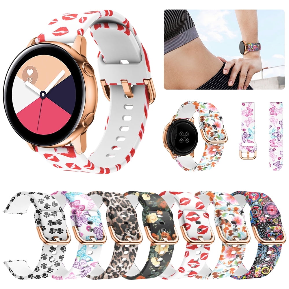 For Samsung Galaxy Watch Active Replacement Soft Silicone Sport Watch Band Straps,Women Replacement Wristbands Strap