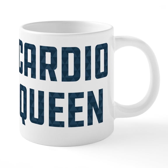 CafePress - Cardio Queen Pattern - 20 Oz White Ceramic Mega Mug