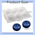 thumbnail image 3 of Silicone Mold Baking Pan, Ongmies Cake Decoration Mold, 6-Cavity Blueberry Silicone Cake Mold, Non-Stick Baking Mold for Desserts & Cakes, 3 of 9