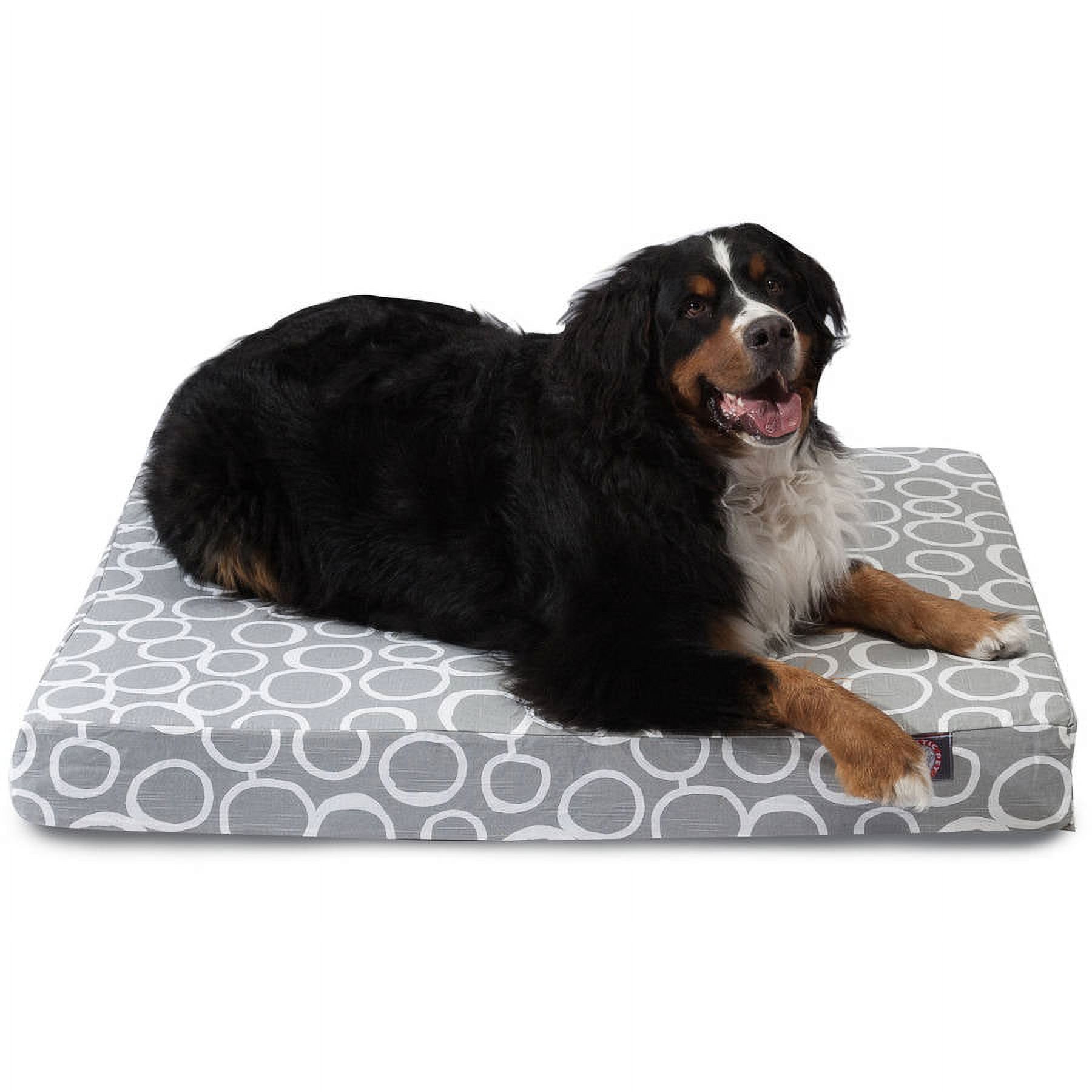 Majestic Pet | Fusion Shredded Memory Foam Rectangle Pet Bed For Dogs, Removable Cover, Gray, Large