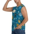 thumbnail image 3 of Disketp Cute Colorful Owls And Trees Sleeveless Tshirts For Men, Muscle Shirts For Men Dry Fit Tank Top-Large, 3 of 8