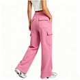 thumbnail image 5 of Plebaso Girls Boys Baggy Sweatpants Elastic Waist Joggers Wide Leg Open Bottom Athletic Cargo Pants for Kids, 5 of 7