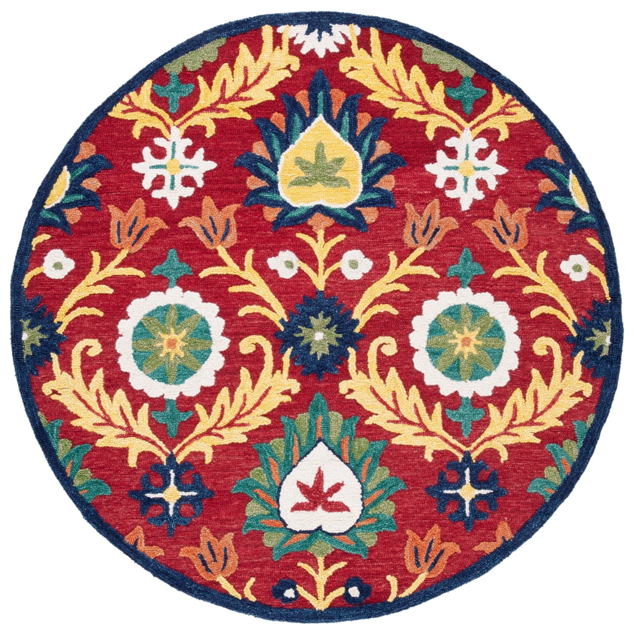 SAFAVIEH Blossom Cantor Floral Area Rug, Red/Yellow, 8' x 10'