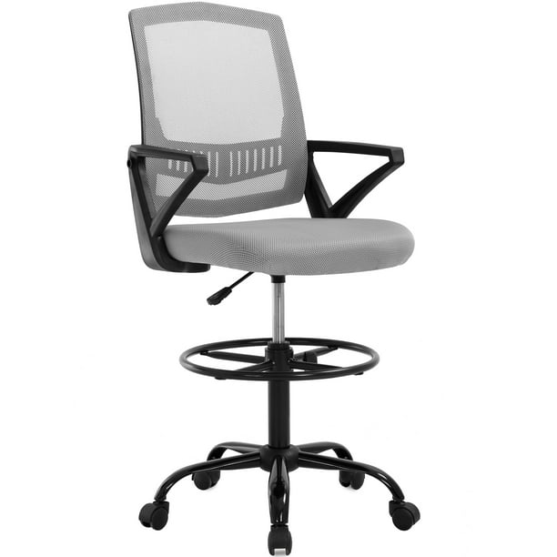 Drafting Chair Tall Office Chair Mesh Drafting Stool Adjustable Height